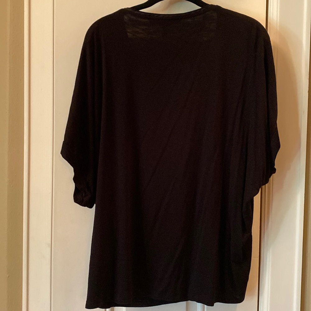 WHBM black ball chain tee sz L - Picture 3 of 4